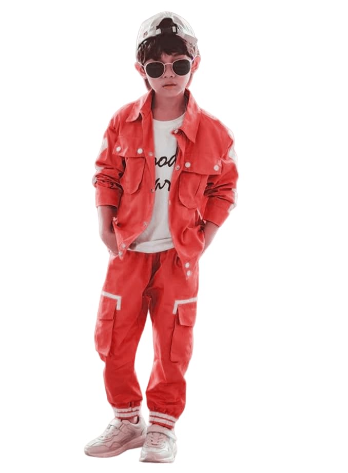Image of Ameeha 3 Piece Outfits Hiphop Casual Dance Costume, T-Shirt Jersey and Jogger Pants Clothing Set
