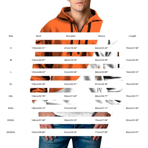 Sudadera de hombre manga larga con estampado 3D en rojo talla XXXL 4