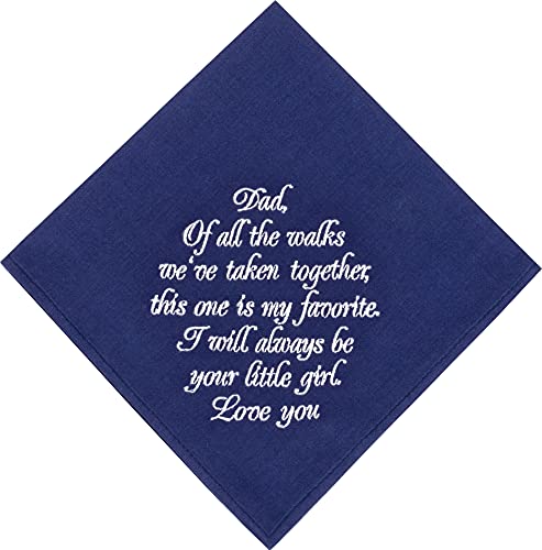 Father of the Bride Embroidered Handkerchief Wedding Dad Wedding Gift from Daughter Hankerchief Parent Wedding Gift (Father of the Bride)
