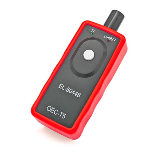 AICEL TPMS Relearn Tool for Car Tire Sensor EL-50448 Tire Pressure Monitor Sensor Activation Reset Tool OEC-T5 System Programming Training for Most Series Vehicles (Red)