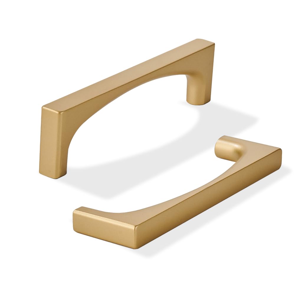 KHTUMEWARE-80347 Polished Gold Cabinet Pulls CTC 4 in (102 mm) 10-Pack