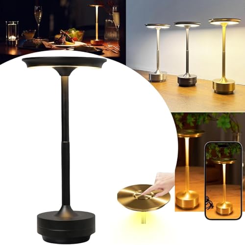 Vueeze Ecolume Table Lamp,LED Portable Outdoor Dining Table Light,Touch Three-Color Adjustment...