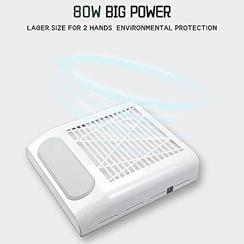 Apofly Staubabsaugung Nail Absauggerät 80W Professionelle Low Noise Nagel-Staub-Vakuum-Extractor Sauggebläse Maniküre… – Bild 7