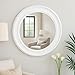 Price comparison product image Melody Maison Large Round Vintage White Wall Mirror 80cm x 80cm