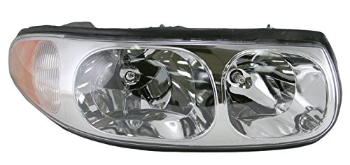 Image of TRQ Passenger Side Headlight Assembly Compatible with 2000-2005 Buick LeSabre Custom without Lined or Fluted Hi-Beam Lens GM2503204