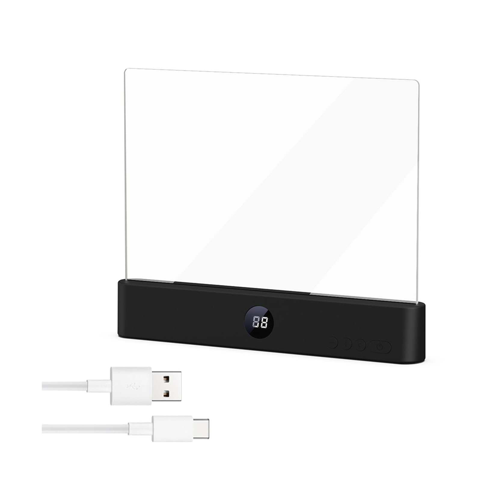 Book Light, Rechargeable Clear Led Flat Reading Light, 2026 Upgraded Flat Night Light with 3 Colors & Timer for Reading in Bed, Full Page Light Illuminator Panel Plate Lamp
