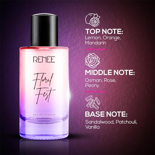 RENEE Floral Fest Eau De Parfum, Premium Long-lasting Fragrance With Notes of Orange, Mandarin, Osmanthus, Rose & Vanilla, Scent for Every Occasion, Ideal Perfume for Women, 50Ml - Image 5