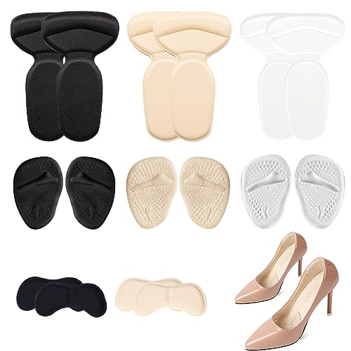 LUBOXIN 8 Paar Vorfußpolster und Fersenkissen-Set, Wiederverwendbare...