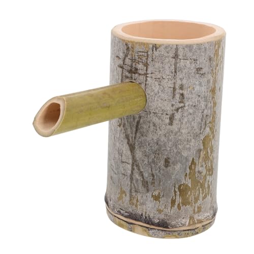 AKOOSY Bambus Wasserfontäne Dekor Natur Bambusrohr Wasserspiel Für...