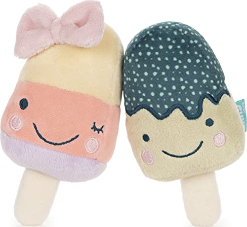 Image of GUND Baby Sweet Shakers Popsicle Ice Cream Plush Rattle Set of 2, 6.5"