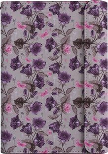 Amazon Co Jp システム手帳 ミニ6穴サイズ スケジュール帳 リフィル付き メモ帳 カード収納 ビジネス手帳 ボタニカル柄 グレー 紫 花 花柄 おしゃれ かわいい Lサイズ システム 手帳 スマホ収納可能 Ml000 家電 カメラ