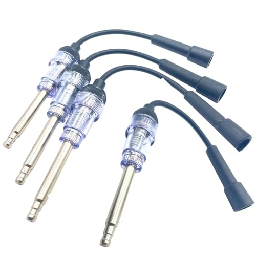4er-Pack Inline-Zündkerzentester,Motorstecker-Zündprüfer,gerader Zündkerzenstecker-Tester mit Licht für AutoRasenmäher,Kraftfahrzeuge,Motorenzündung