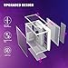RUIX OV403 ATX Mid-Tower PC Case, Pre-Installed 4 x 120mm Prism ARGB PWM Fans and Graphics Card Holder, Three-Sided Tempered Glass Panels, USB 3.0 & Type-C Ports, Gaming Computer Case - White