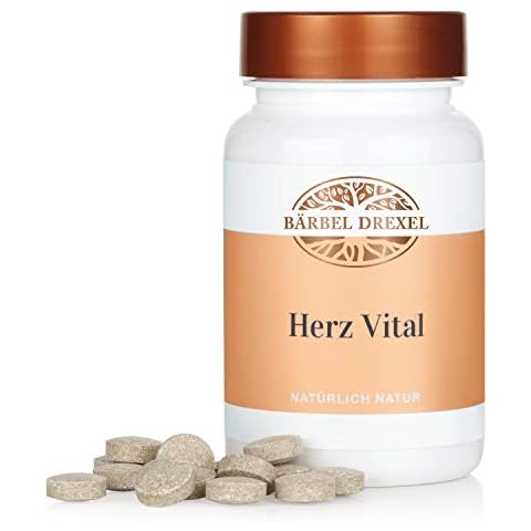 Herz Vital Tabletten (160 Stk) Weißdorn Herzgespannkraut Melisse Enzian Herz-Vitamine Magnesium 100% Vegane Herstellung Deutschland Blutdruck Herz-Kreislauf-System Gefäße Cardio BÄRBEL DREXEL® Cover