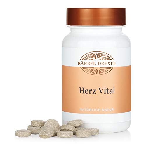 Herz Vital Tabletten (160 Stk) Weißdorn Herzgespannkraut Melisse Enzian Herz-Vitamine Magnesium 100% Vegane Herstellung Deutschland Blutdruck Herz-Kreislauf-System Gefäße Cardio BÄRBEL DREXEL® Cover