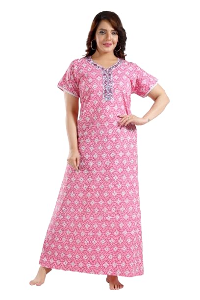 Image of TRUNDZ Printed Pure Cotton Nighty(10323)
