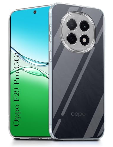 Image of Jkobi Back Case Cover for Oppo F29 Pro (Silicone Clear Shockproof Case with Camera Protection | Soft and Flexible | Transparent)