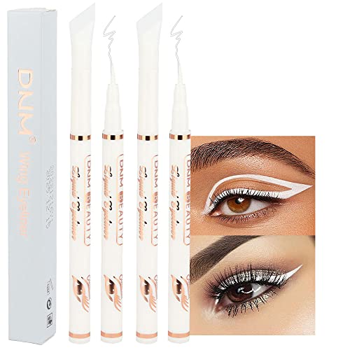 Kaely 2Pcs White Liquid Wing Eyeliner Stamp Eye Pencil Makeup Sets Waterproof Colored Color Eye Liners Stamps Shapes Delineador De Ojos Contra El Agua Delineadores De Colores Para Ojos 10&10 #TOP14