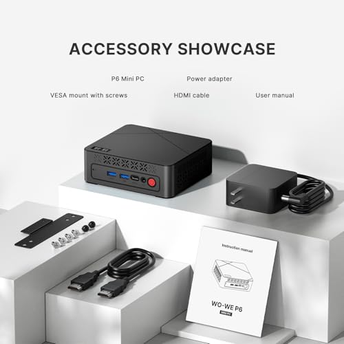 Image of wo-we P6 AMD Ryzen 5 3550H Gaming Mini PC (Beats N150 /N100 /N97),16GB RAM 512GB SSD 4C /8T,4K Triple Displays, Light Gaming Mini Computers Home Theater Office Business Education