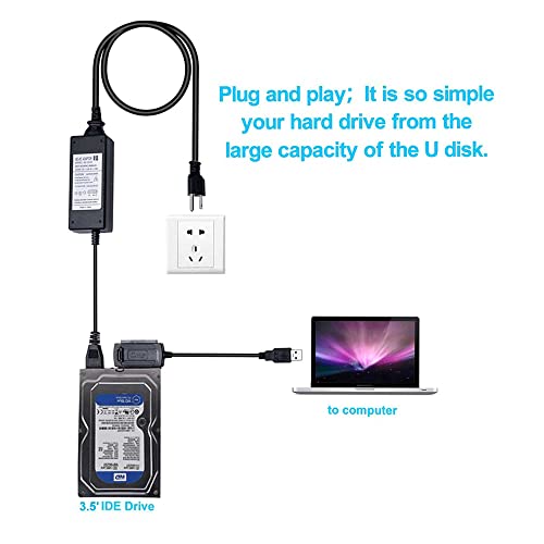 Adaptador de cable USB 2.0 para disco duro IDE SATA miniatura 4