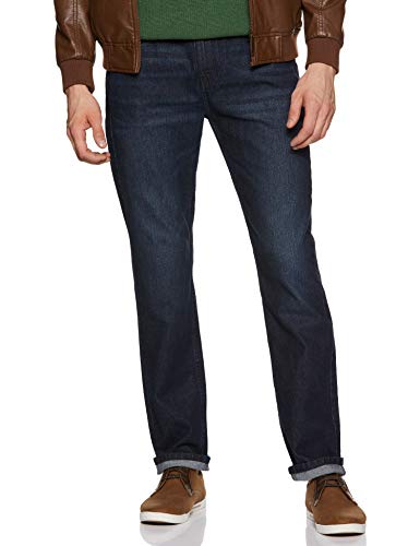 Image of Amazon Brand - Symbol Men's Relaxed Fit Jeans (ADBX-RN-576 Dark Blue 1 34)