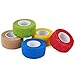 Selighting Benda Coesiva, 5 Rotoli Fasciatura Adesiva Elastica Self-adherent Cohesive Tape Strong sport nastro per dita slogature e gonfiore, benda autoadesiva rotoli Mix Colore (2.5mm *4.5m)