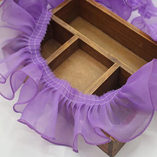 2 Yards Ruffled Satin Ribbon Trim Diy Doll Clothes Skirt Cuffs Accessories Home Curtain Table Decoration Edge Sewing #TOP2