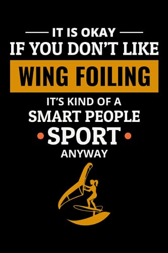 Wing Foiling: Wingfoiling Hydrofoil Water Sports Blank Lined Journal Notebook Diary