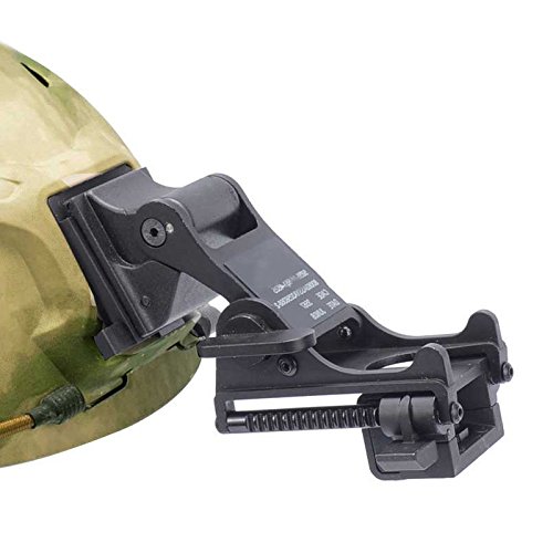 Rhino Mount Night Vision Goggles Casco Táctico Parte Night Vision Goggle Casco Rhino Arm Mount para PVS 7 PSV 14(Negro)
