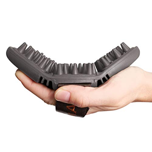 Animalon CareFlex Massage-Striegel | Flexible & Ergonomische Massage-Bürste mit Klettverschluss für echte Genießer | perfekt für den Fellwechsel