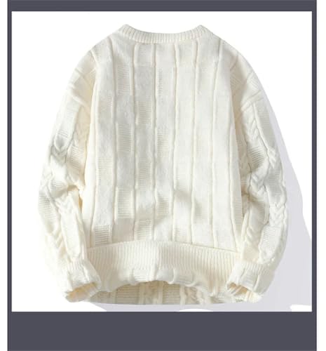Men's Idle Style Crew Neck Thickened Knit Casual Pullover Loose Fit Long Sleeve Trendy Slim Fit Sweater2