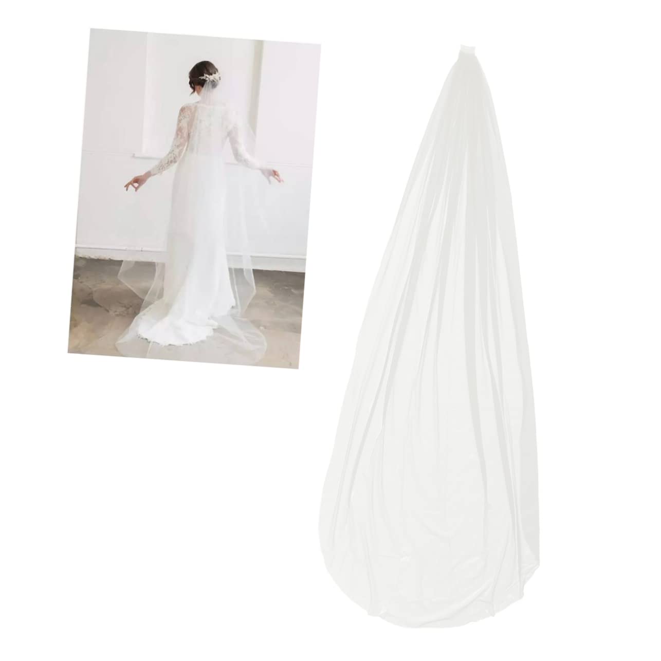 BESTYASH velo da sposa velo da sposa in pizzo copricapo da veli di tulle per le spose della da bianchi per la veli da lungo