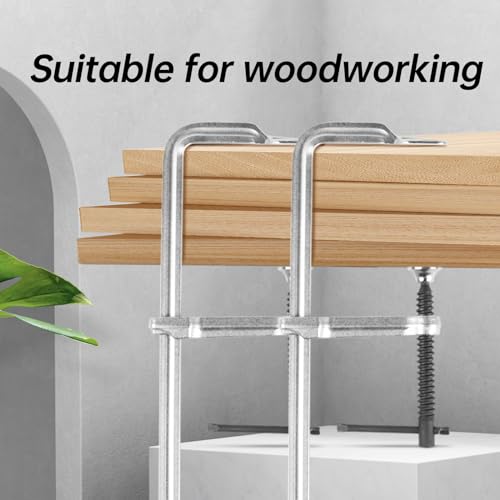 Noeaike 4-Pack Welding Bar Clamps 12 Inch, Drop Forged Steel Bar Clamps Throat Depth 3 Inch Load Force 450 Lbs For Woodworking,Welding thumb #5