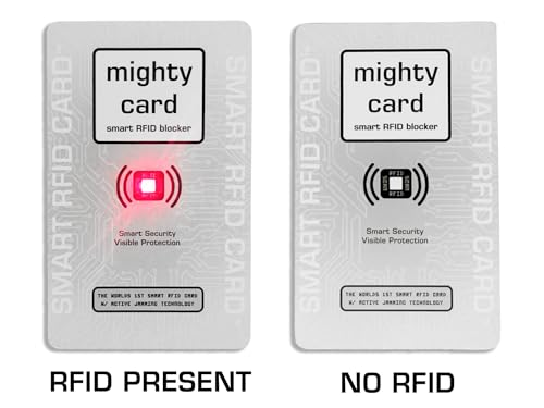 Smart RFID Card w LED Signal Detection - Blocks Wireless Skimming – Credit Card Protector for Wallets – Stops NFC/RFID Scanners – Skimming Protection2