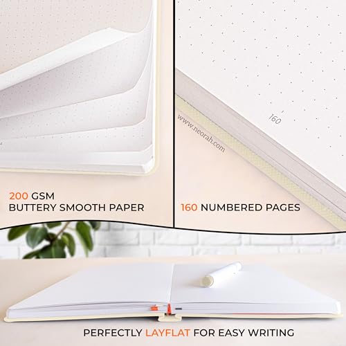 Image of NEORAH - B5 - ART JOURNAL | 200Gsm Dotgrid Notebook |160 Pages(25.0 x 17.5 cm) | Lay Flat |Hard Cover Bullet - Journal | 3 Bookmarks |Elastic Closure | Inner BackPocket | Ideal- Bujo,Art (AFTER GLOW)