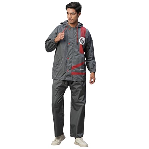 Image of Citizen Avengers Polyester Casual Style Raincoat For Men With Waterproof Pant, Adjustable Inbuilt Hood & Carry Bag | Durable & Lightweight Rainsuit With Mobile Pockets