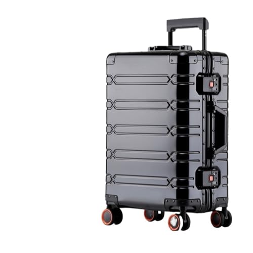 Luggage Travel Bag Full Aluminum Magnesium Alloy Boarding Box Business Trolley Case Universal Wheel Rolling Suitcase(Yellow,29")2