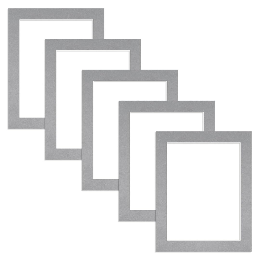 Alison Kingsgate 20X16 Silver Picture Mount - 16X12 Aperture - Pack 5 — image 1