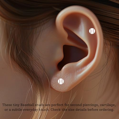 Sport 925 Sterling Silver Very Tiny Stud Earrings, Cartilage Piercing Jewelry2