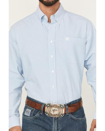 Cinch Men's Light Blue Long Sleeve Button Shirt3