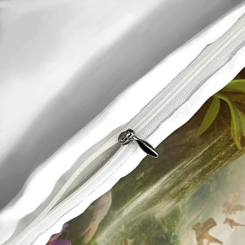 Housse de couette lion blanc infroissable avec fermeture éclair pour lit simple 1 place - 6