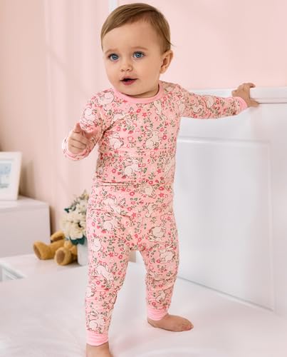 Bamboo Viscose Toddler Girls Kids Baby Long Sleeve Pajama Sets Snug fit Zipper Pajamas M18242