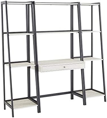 Union 5 Home Marble 3-Piece Ladder Desk and Bookcase Set