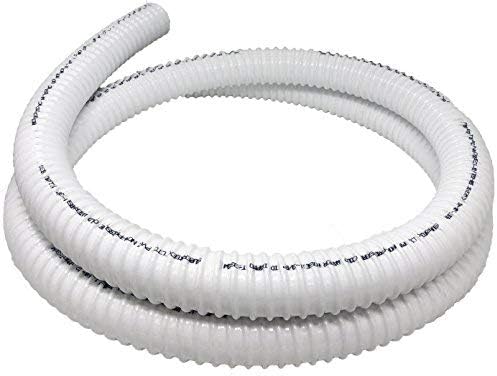 Sealproof Rollerflex RV Potable Water Fill Hose, 1-3/8", 12 FT RV Fexible PVC Tubing, White