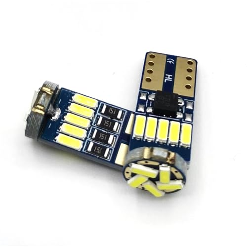 Lámpara LED para auto W5W T10 10PCS 6000K 12V blanca miniatura 4
