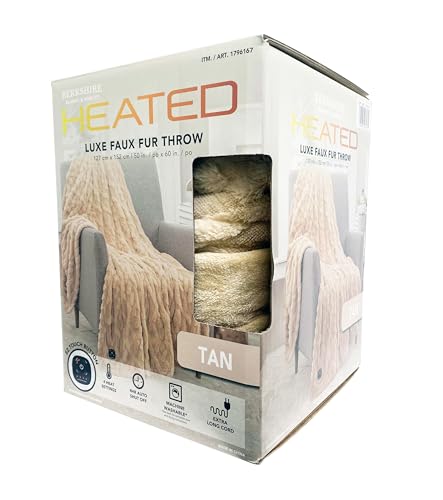 Sepras Berkshire Life Heated Throw 1796167 Designed in New England (Tan67)