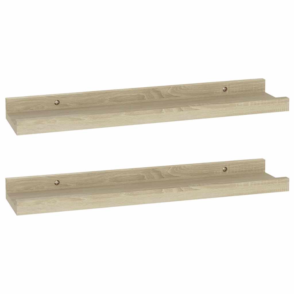 vidaXL Wall Shelves 2 pcs Sonoma Oak 40x9x3 cm — image 1