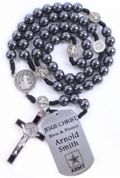 Military Rosary Beads Army Navy Air Force Marines Coast Guard Space Force National Guard Catholic Christian Gift Deployment Gift