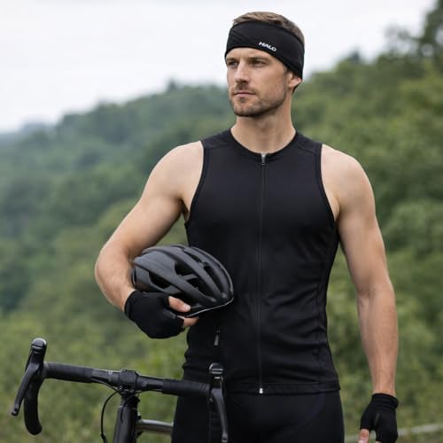 Image of Halo Headband X Series Sweatband for Extreme Sweating-Running Headband for 3 Layers of Super Absorbing Dryline Fabric with Patented SweatSeal to Channel Sweat Away from Eyes.