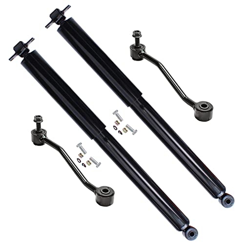 Image of Detroit Axle - Rear Shocks for 1995-2001 Ford Explorer, 1997-2001 Mercury Mountaineer 1998 1999 2000, 2 Rear Shock Absorbers Assembly, 2 Sway Bar Links Replacement